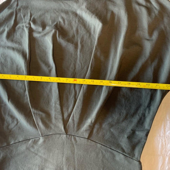 Athleta Dress Women Medium Gray Pronto Pleated Dolman Sleeve Stretch - Picture 6 of 13